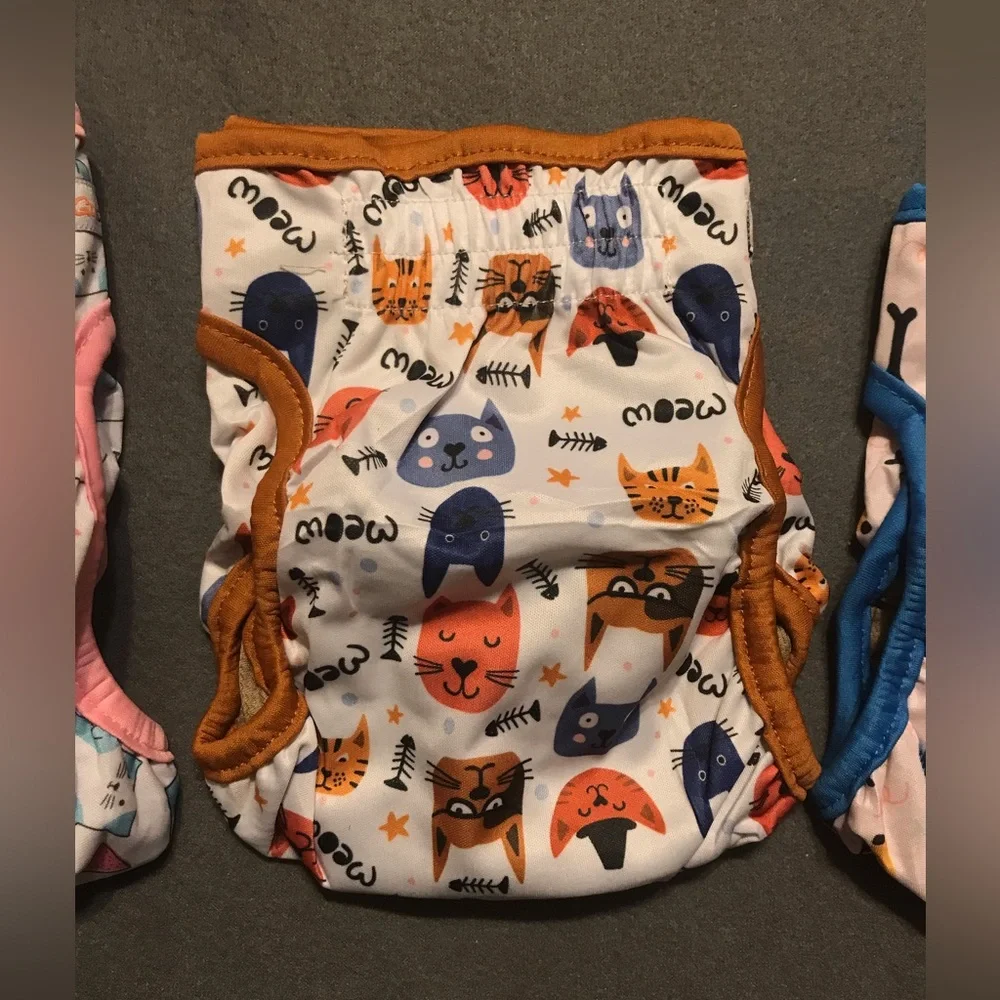 NEW Set Of 3 Reusable Cat Diapers